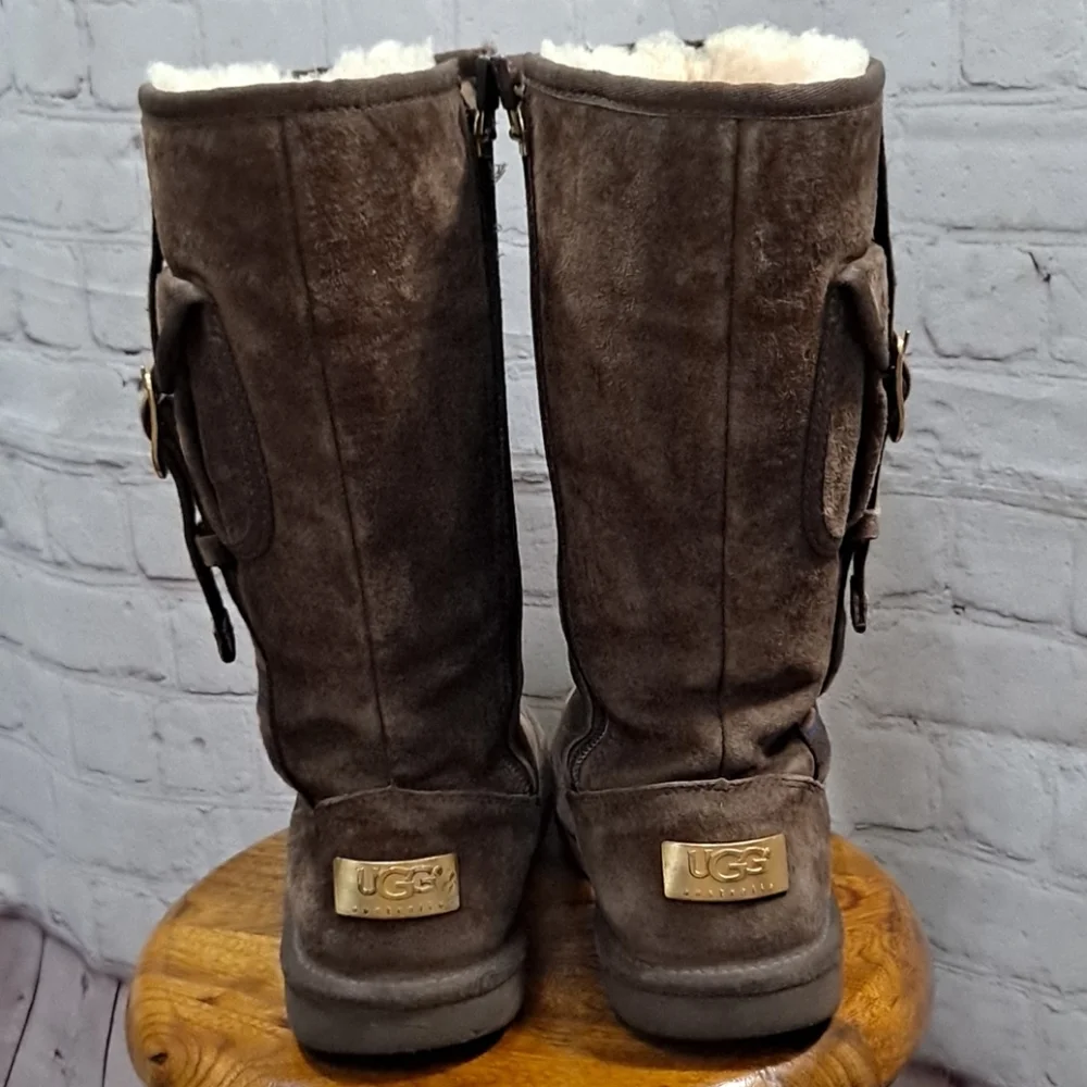 UGG Brown Retro Cargo Suede Boot